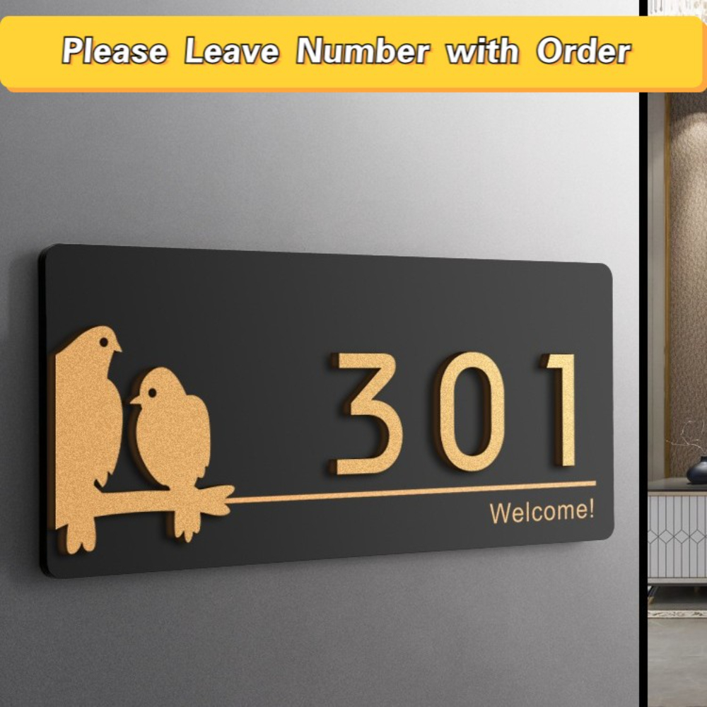 Address Home Office - Akrylowe nowoczesne tablice sklepowe znak spersonalizowany