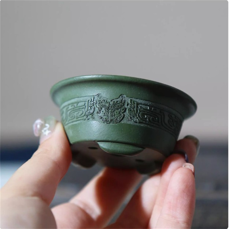 Plant Desk Mini - Ceramiczny rzeźbiony mini doniczka na bonsai,