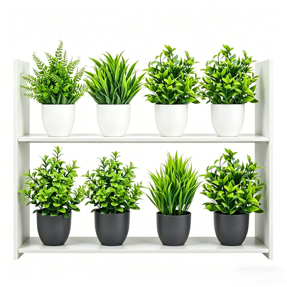 Plant Desk Mini - 4 szt./zestaw Mini Sztuczne Rośliny Doniczkowe