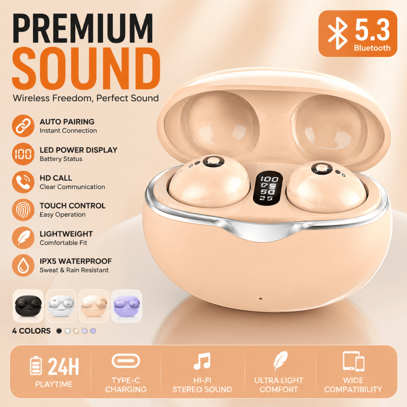 Home Office Of Amazon - Nowe, małe, niewidoczne słuchawki TWS Bluetooth