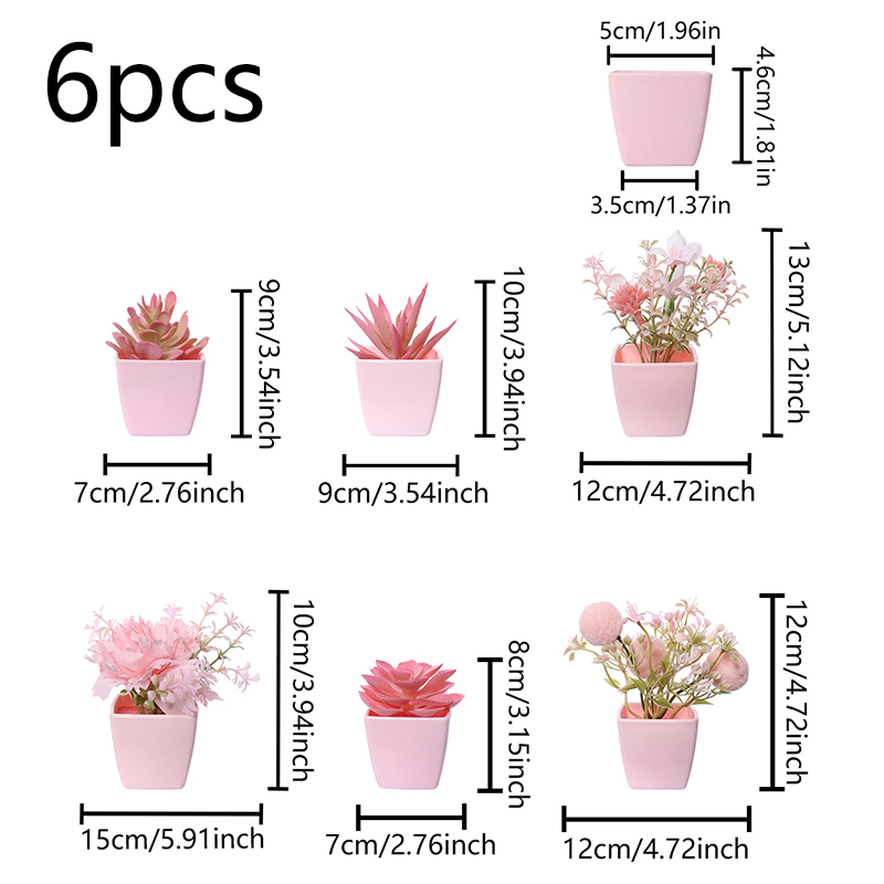 6 szt. Mini syntetycznych rośl – Plant Desk Mini recenzja i cena