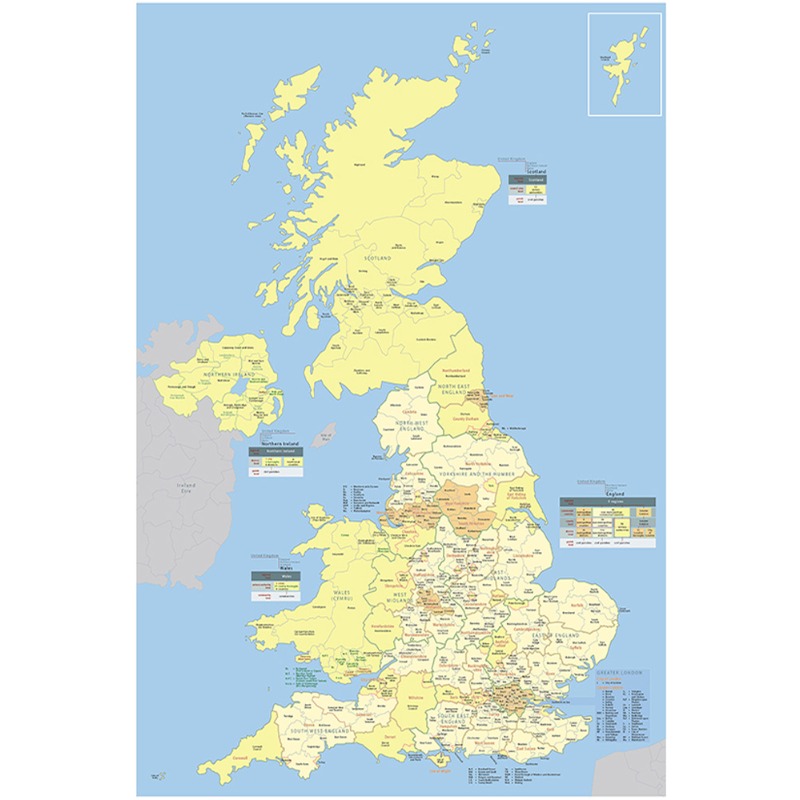 A1/A2 Wielka Brytania Mapa Wie – Home Office United Kingdom recenzja i cena