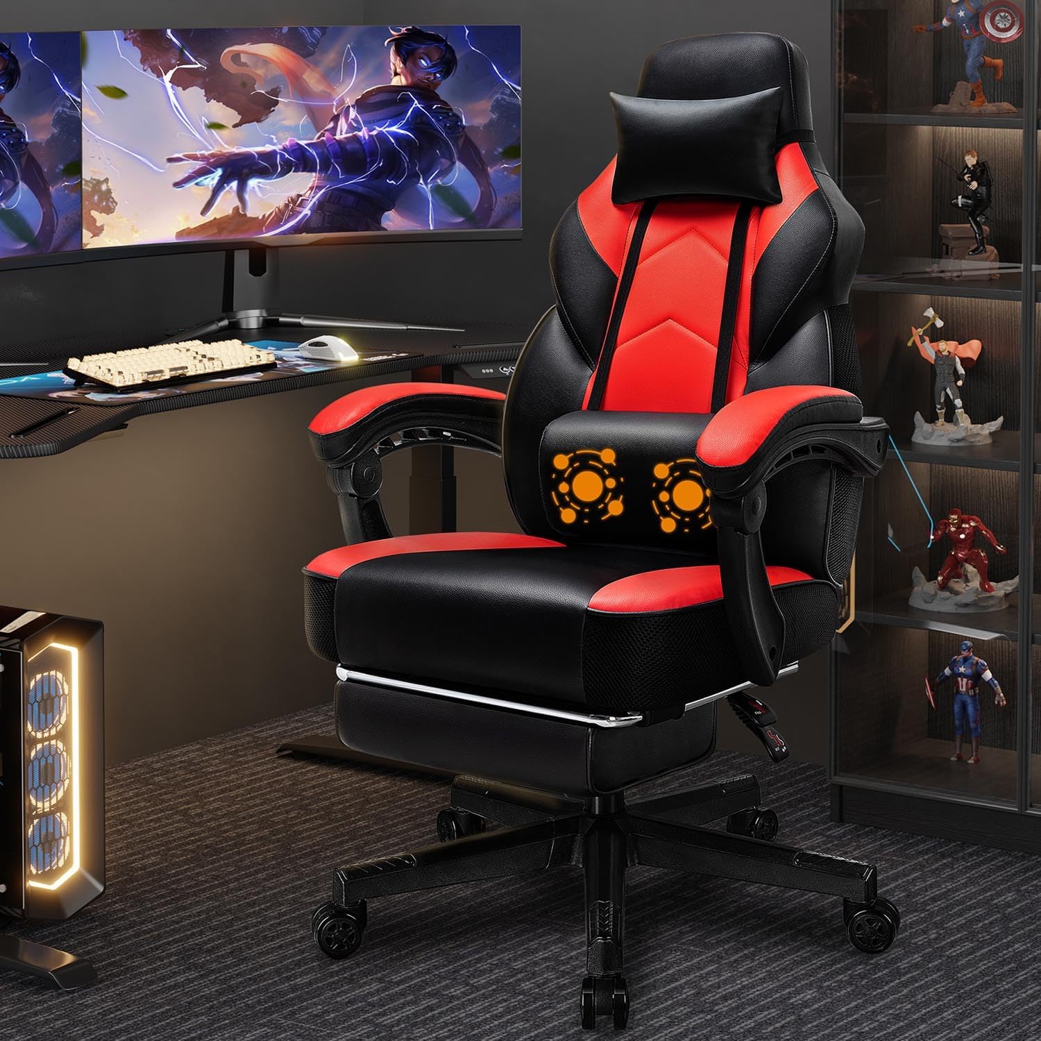Krzesło gamingowe z podnóżkiem – Home Office Image recenzja i cena